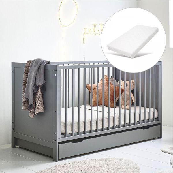 Lit pour Bébé à barreaux évolutif TOMI 22 - Avec MATELAS