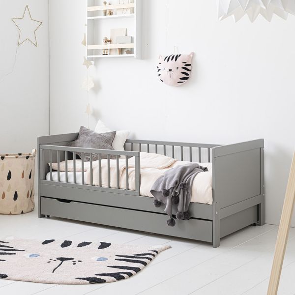 Lit évolutif bébé blanc «NUAGE» avec matelas ✔️ Petite Amélie