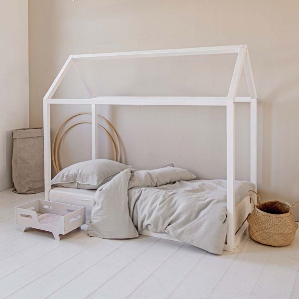 lit maison blanc chambre enfant Petite Amélie