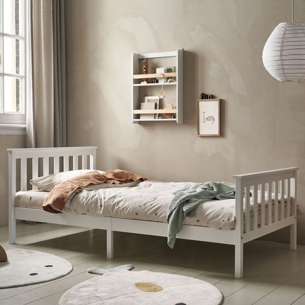 LIT SIMPLE BLANC «MILO» | 90 X 200 CM