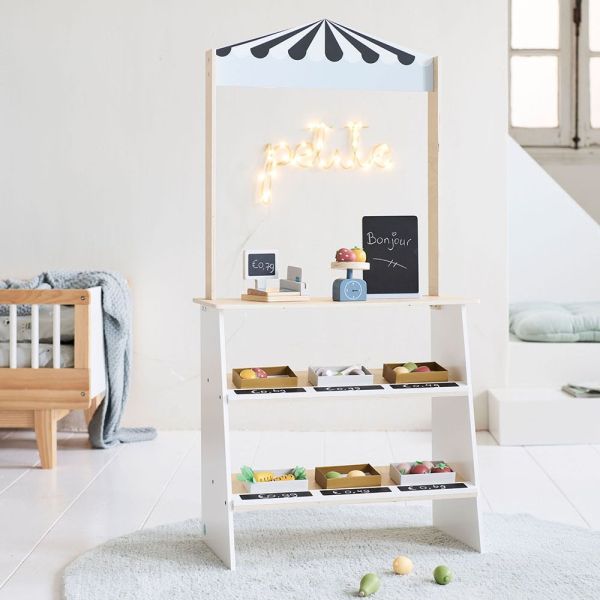 marchande bleu bois accessoires inclus Petite Amélie