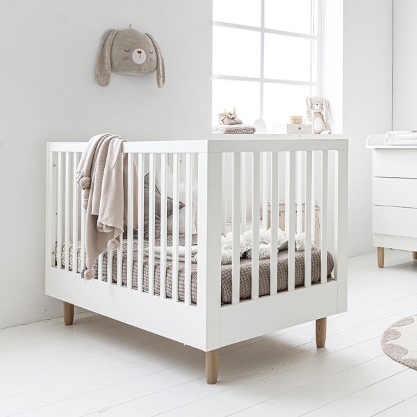 Lit bébé évolutif blanc 70X140 "BOCCA"
