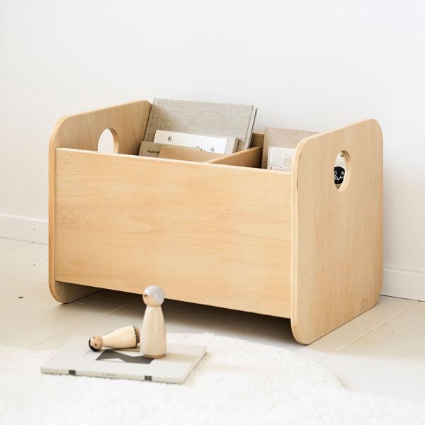 COFFRE À JOUETS EN BOIS MONTESSORI «ELLIPSE» | NATUREL