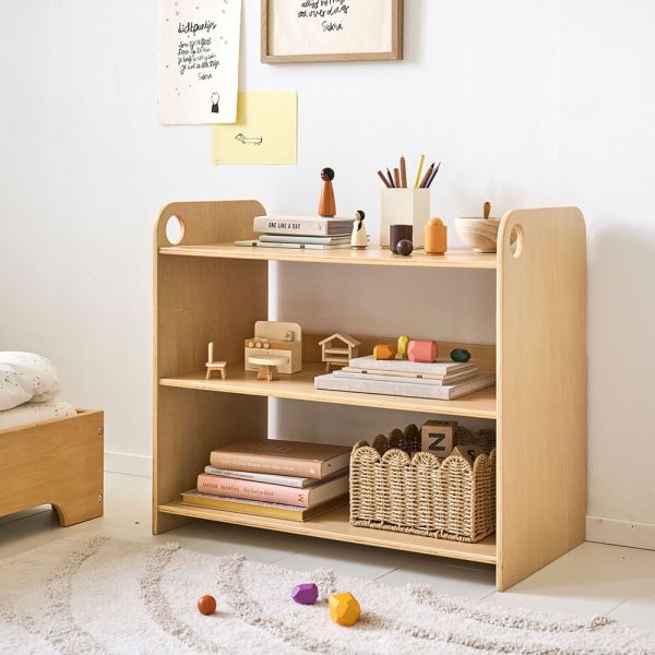 ARMOIRE À JOUETS MONTESSORI «ELLIPSE» | NATUREL