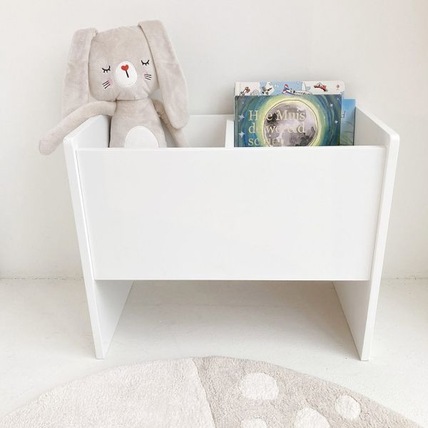Bac à livres rangement enfant blanc Nuage Petite Amélie