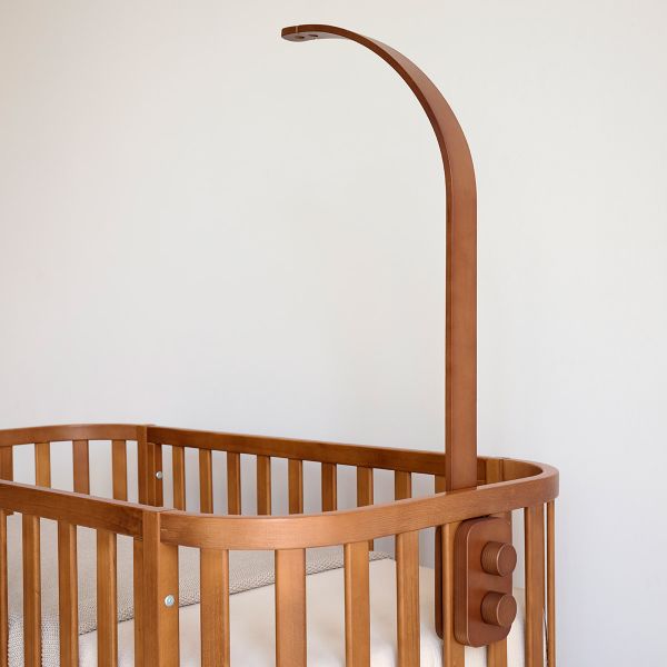 Support de mobile berceau bébé en bois | Marron