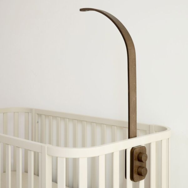 Support de mobile berceau bébé en bois | Marron foncé