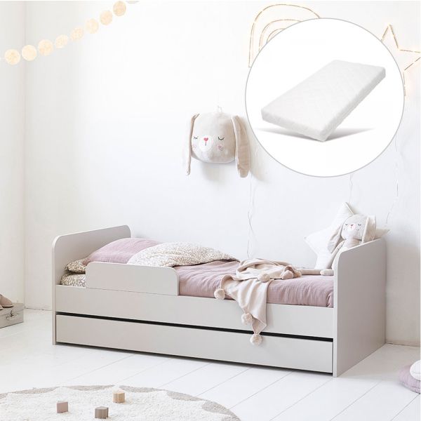 Lit enfant maison avec barrière Ziva baby