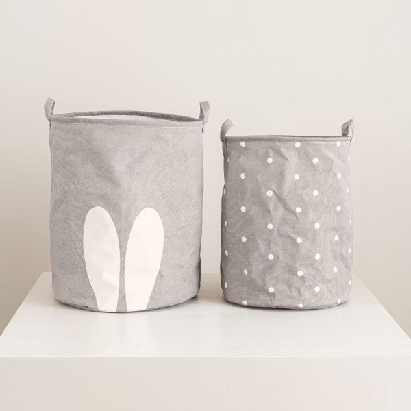 panier de rangement lapin gris blanc Petite Amélie