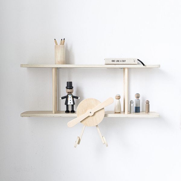 petite amelie etagere enfant blanc naturel avion