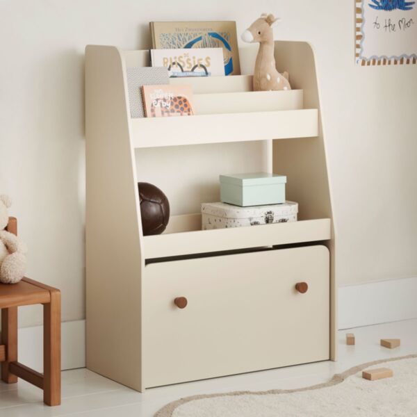 Étagère murale Montessori avec tiroir « Lune » | Beige