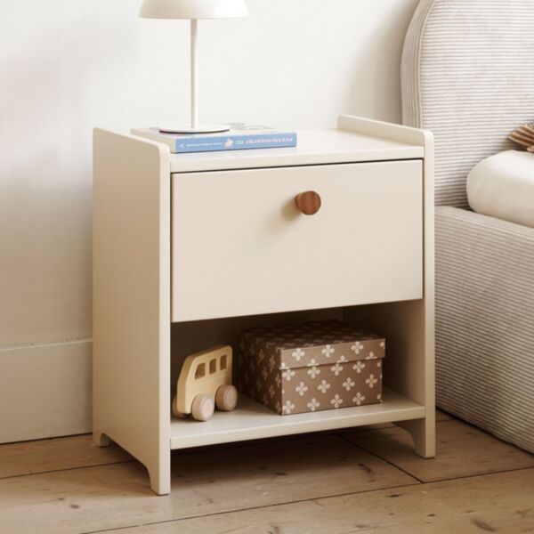Table de chevet en bois «Lune» | Beige