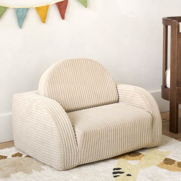 Fauteuil enfant convertible chauffeuse | Beige