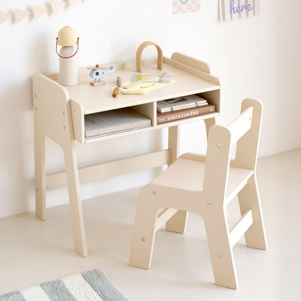 Bureau enfant et sa chaise «Lune» | Beige