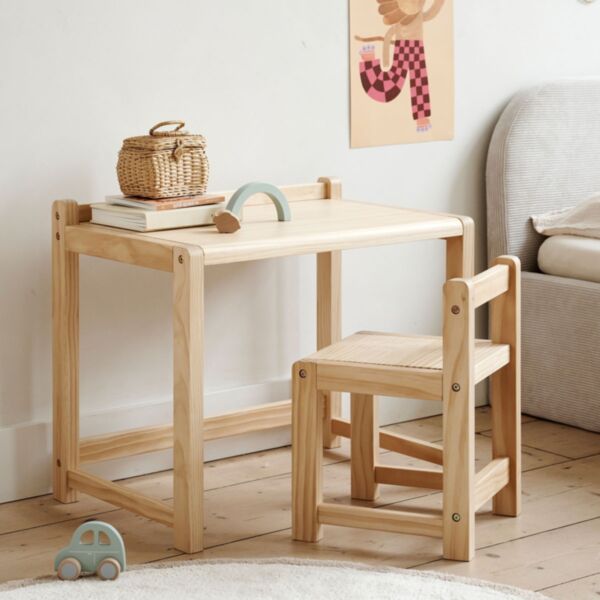 Table et chaise enfant «Milo» | Naturel