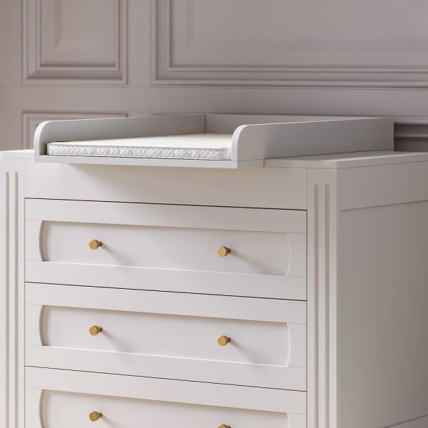 Plan à langer pour commode bébé «Milenne» | Blanc
