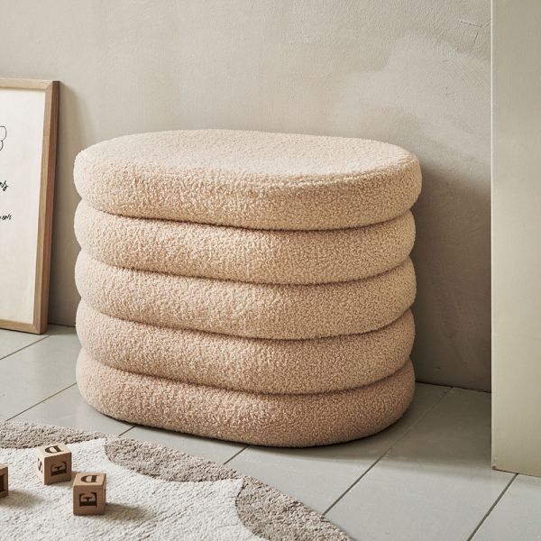 Pouf rangement en nude par Petite Amélie