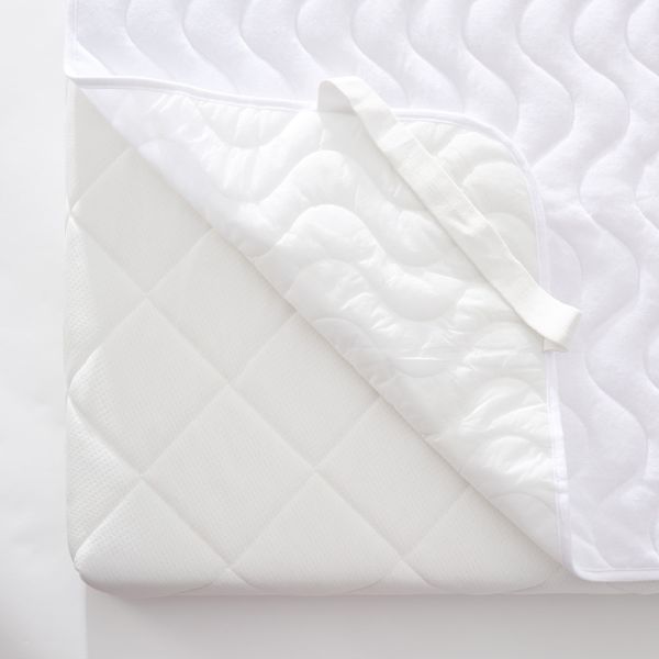 Protege matelas blanc en coton pour lits enfants 90x200 par Petite Amélie