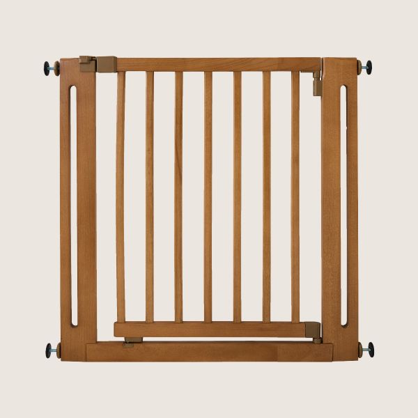 Barrière sécurité enfant en bois | Ajustable de 79-87 cm | Noyer