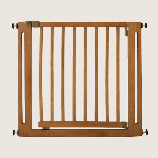 Barrière sécurité enfant en bois | Ajustable de 87-95 cm | Noyer