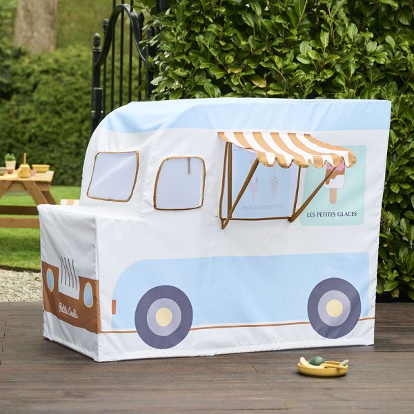 speeltent kind in vorm van ijscowagen met blauwe details van Petite Amélie
