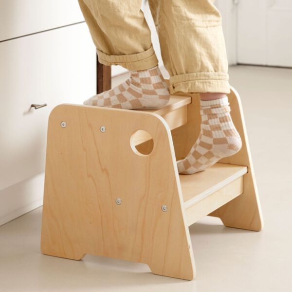 Marchepied enfant Montessori «Ellipse» | Naturel