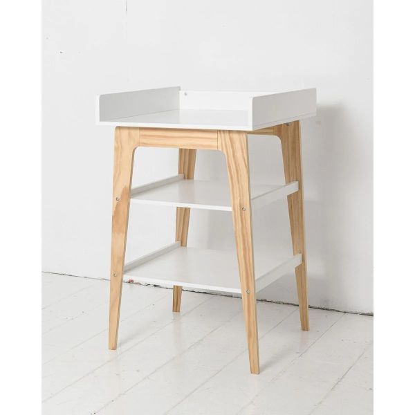 Table à langer en bois naturel et blanc par Petite Amélie