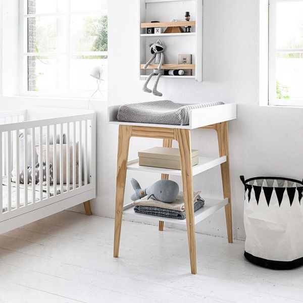 Table à langer «HÊTRE» en bois foncé pour bébé ✔️ Petite Amélie