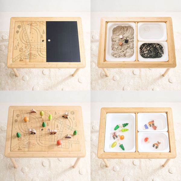 Table d’activité pour bébé fabriquée en bois par Petite Amélie