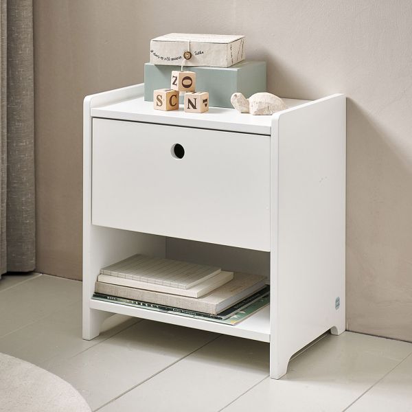 Table de chevet enfant en MDF et blanc par Petite Amélie