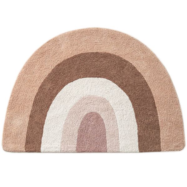 Tapis enfant lavable Arc-en-ciel 78x110 cm - Rose