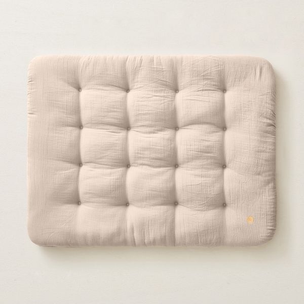 tapis de jeu bebe gaze de coton rose 85x110 coton bio Petite Amélie