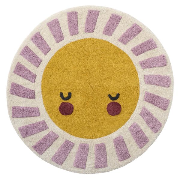Tapis rond douillet en coton bio par Petite Amélie