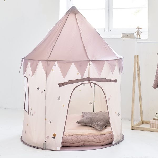 Tente enfant pop-up «Lara» | Haut 1,35m | Rose & lilas