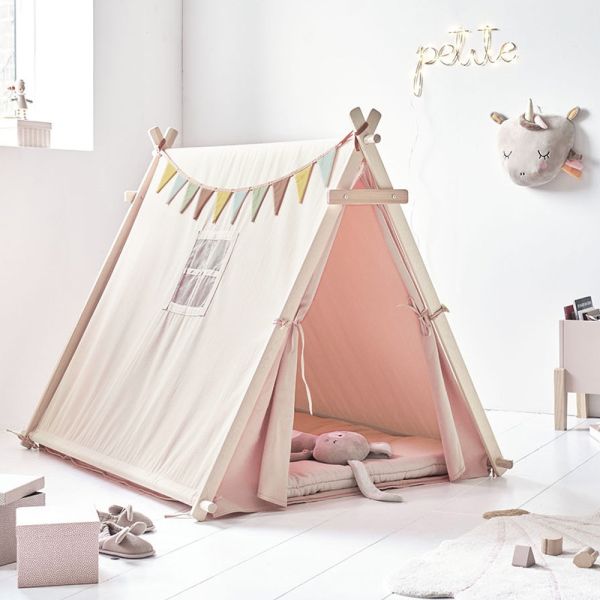 tente tipi beige avec matelas Petite Amélie