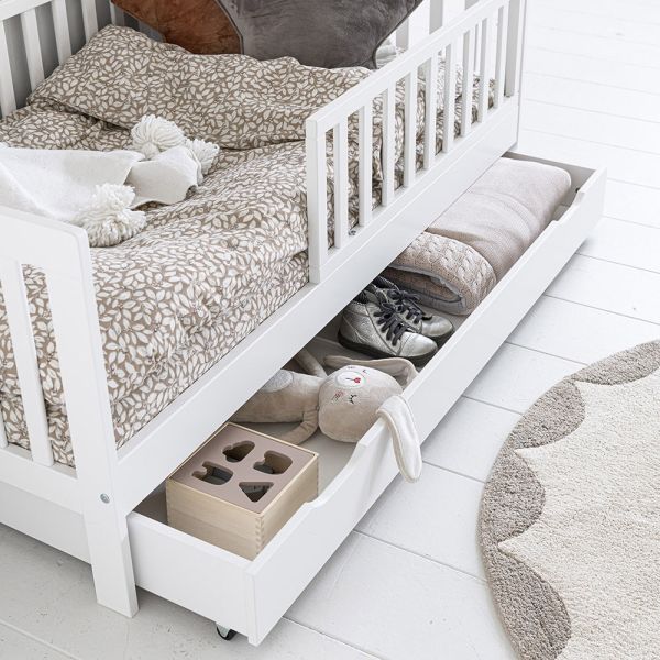 tiroir rangement lit enfant blanc 70x140 rangement Petite Amélie