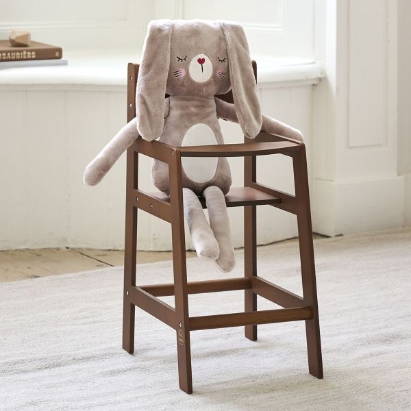Chaise haute pour poupée «Noyer»