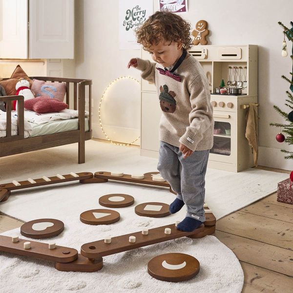 Poutres d'équilibre en bois «Noyer» | Noix