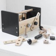 Boîte à outils du bricoleur en bois FSC® - noir, Jouet