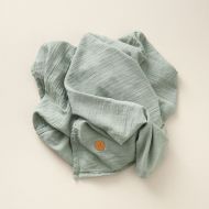 Lange bébé gris en gaze de coton 120x120cm