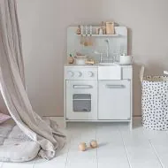 Dinette en Bois, Dinette Enfant, Legumes Jouet avec Panier, Accessoire
