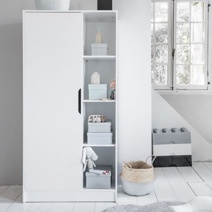 Armoire enfant «SOIE» avec rangement étagère ✔️ Petite Amélie