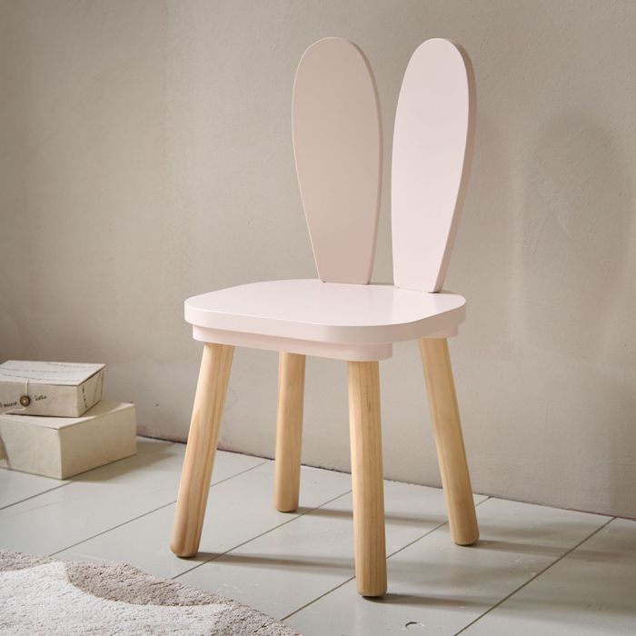 Tabouret Enfant En Bois Avec Oreilles De Lapin – Décoratif Et Robuste – Pour Chambre, Salle De Jeu, école – Jusqu'à 180 Kg