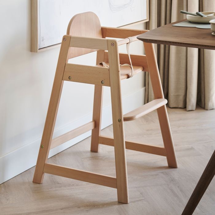 Chaise Haute Evolutive en Bois pour bébé, Réglable, Fabriqué en