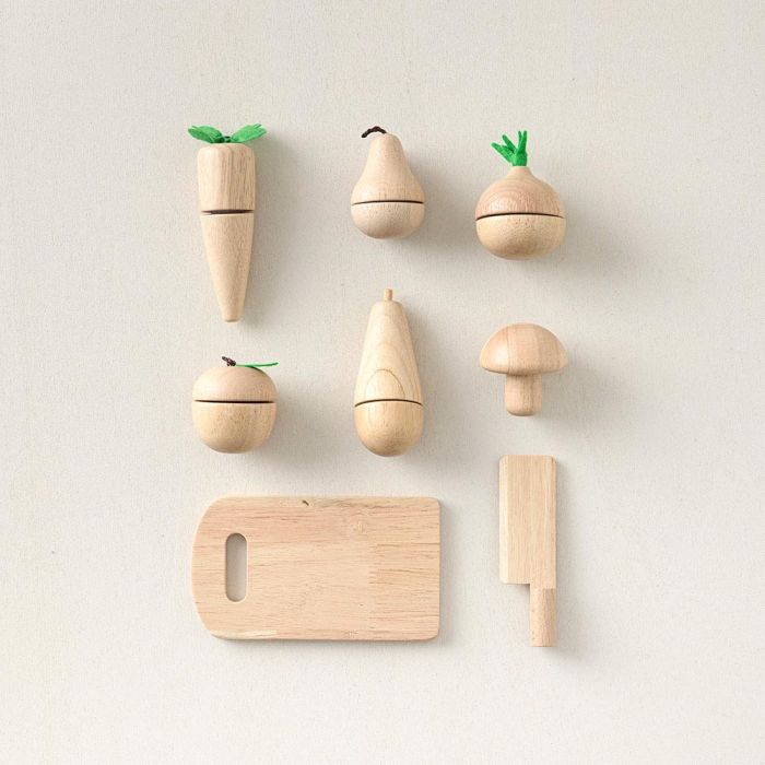 Enfant Fruits et légumes Jouets, Jouet en Bois Cuisine, Nourriture de  Jouets en Bois pour la Cuisine pour garçons et Filles de 3+Ans