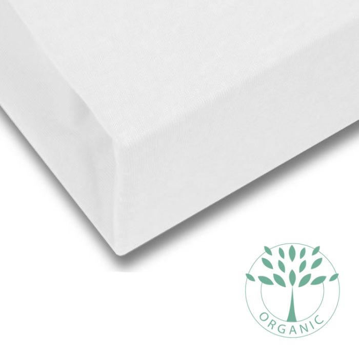 Drap-housse pour lit enfant 70x160cm - coton biologique blanc