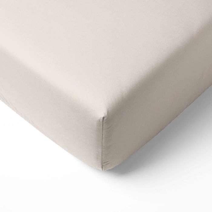 Drap housse coton blanc crème