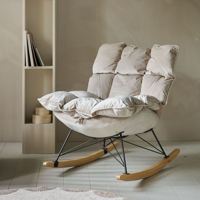 Rocking chair confort chambre bébé «COCON» | beige