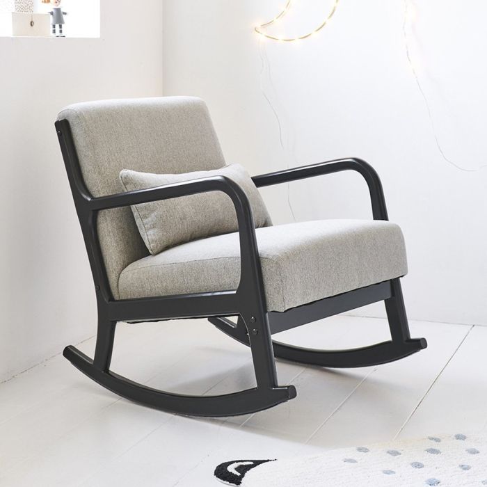 Fauteuil à bascule gris et noir ☆ Chambre bébé par Petite Amélie