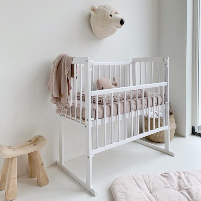 2 en 1 Berceau Cododo Bébé avec Matelas Hauteur Réglables